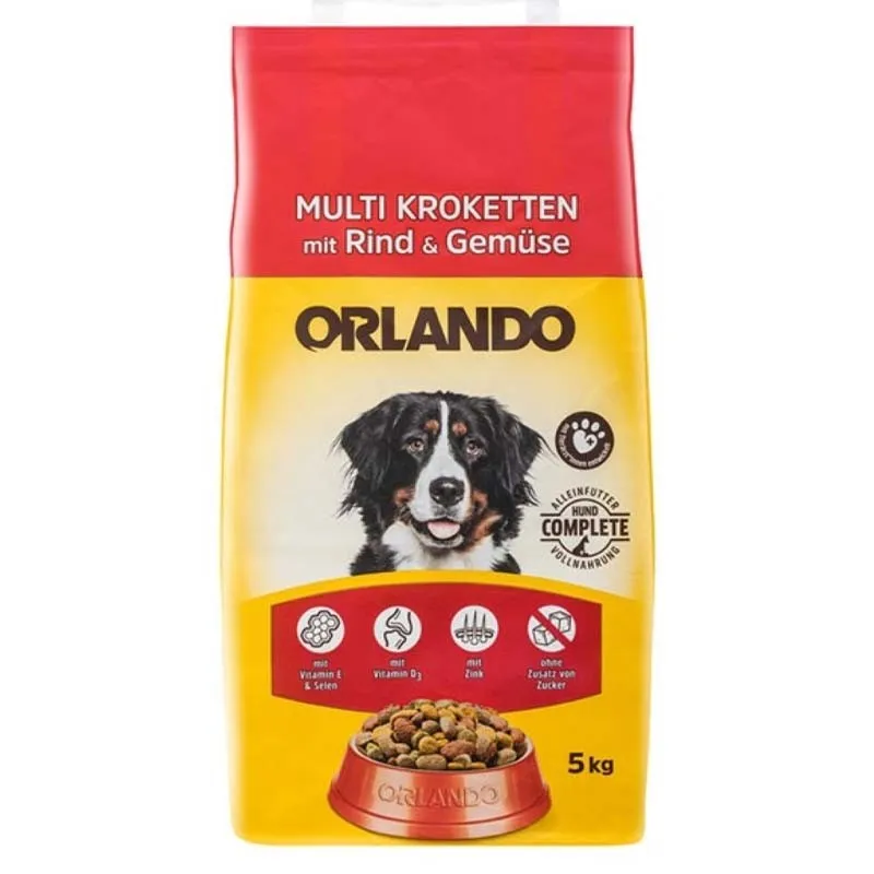 غذای خشک سگ بالغ طعم گوشت و برنج orlando